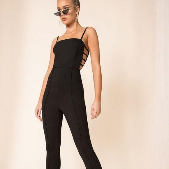 NWT SUPERDOWN Jazlyn Black Jumpsuit, XXS - Picture 4 of 8